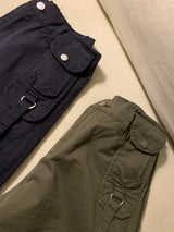 Rover Flap Pocket Back Banding ワイドカーゴロングパンツ (2 Colors)