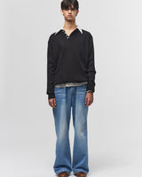 Bluesf merino wool henry neck knitwear - Black