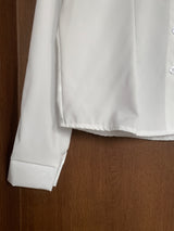 Soft Palette Panel-Cut Collar Shirt Blouse
