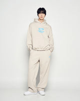 25FW BLUE OVAL LOGO HOODIE ESSENTIAL BEIGE