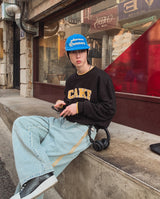 K Color Matching Layered Sweatshirt