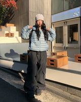 コイカットブラッシュドデニムカーゴパンツ