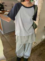 26SS★ [BAONHAUS] ヒルンドットカラーラグラン半袖Tシャツ
