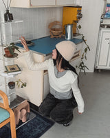 Linz Two-Tone Layered Knit Cardigan