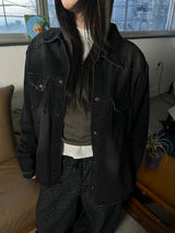 (4colors) rib knit bt hood T-shirt