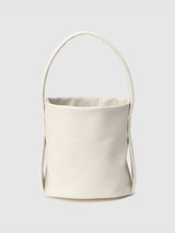 TEMZ bucket leather tote bag / Cream Ivory