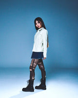DENIM LINE ZIPPER JACKET (IVORY)