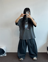 💚5000ソルド🥳❤‍🔥ナイロンバージョン🥳❤‍🔥 ツーピンタックバルーンコットンパンツ💚🖤🩶🤎5COLOR