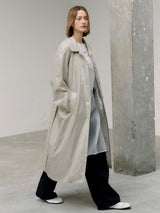 BELT TRENCH COAT GRAY