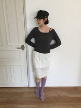Era Lace Midi Skirt (1color) 