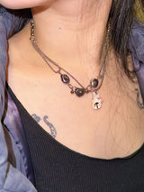 Trippy mushroom necklace.05 (2color)