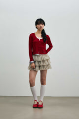 MINI HEART CANCAN SKIRT PANTS / BEIGE