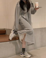 Fleece long one-piece with Hood