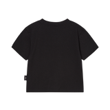 25SS ウーマンオパンチュウサギクロップ半袖Tシャツ ブラック