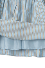 Stripe flare skirt_skyblue