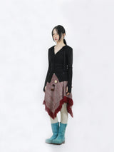 HOODIE WARMER CARDIGAN (BLACK)