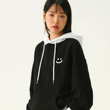 [UNISEX] スモールドローイングカラーブラックフーディー