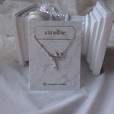 [fromis_9 Baek Jiheon Necklace] ムーンライトティアドロップカラーボーンネックレス