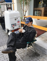 No.1386 カーボンコーティングワイドパンツ