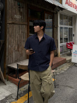 Fortin cropped checkered shirt