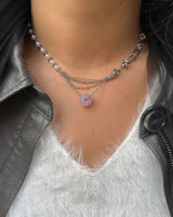 チェーンレイヤードネックレス/chain layered necklace