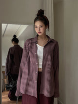 Air Pigment Loose Fit Checkered Shirt