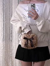 ミディアムファウンリボンフレームバッグ (handmade bag)