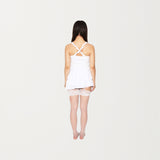Diagonal line frill skirt 002