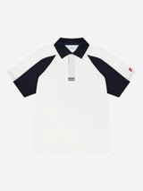オーセンティックテーブルテニストレーニーTシャツ (ホワイト/ネイビー)