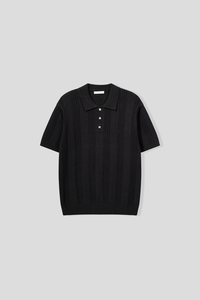 Dao placket collar knitwear