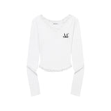 サニアレースVネック長袖Tシャツ (3Color)