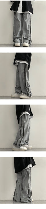 Largan banding two-line nylon pants