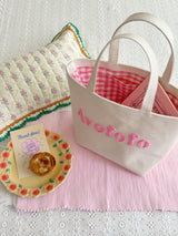 Signature canvas check tote bag