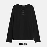 ロッキーフックヘンリーネックロングスリーブTシャツ