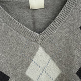 Chloé Argyle V-Neck Knit Sweater