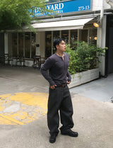 No.1849 R stripe cotton wide PT
