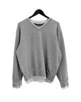 (unisex) Duvel Color Matching Layered V-Neck Knit