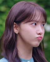 ウェーブフープ925シルバースタッドピアスE044-04H (Worn by Yoona, ITZY's Ryujin, TWICE's Jihyo)