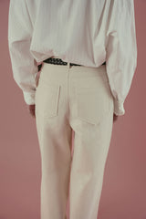 Stripe casual shirt_ivory