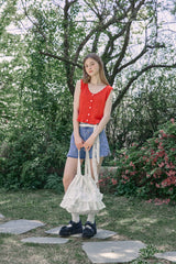 FRILL PUNCHING KNIT VEST (2 COLORS)