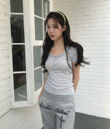 [♡MADE♡] エッセンシャルベーシックレタリングボタンT