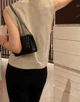 Rear V-neck Sleeveless Knit / 3 colors