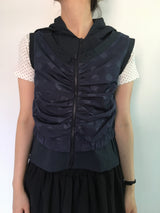 Layered Dot Hoodie Vest (2color)