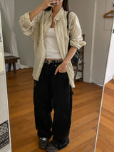 Jello Patch Carpenter Wide Cotton Pants