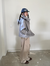 glossy wind jumper (silver)