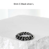 SS-blackline curve chain ring_5/6/7/8mm_BLACK SILVER