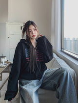 Blind washing balloon denim pants