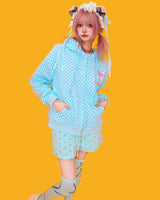 ミントキャンディドットバンディングショーツ