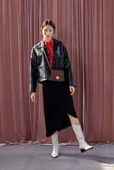 LOMEL MINI マイクロレザーバッグ / Maroon Burgundy