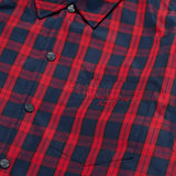 24FW ベーシックロゴチェックキルティングコーチジャケット レッド